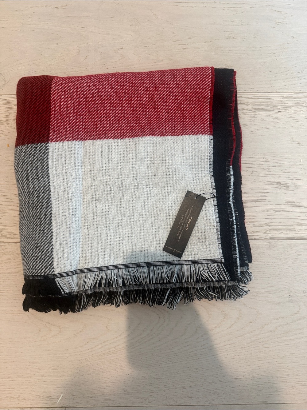 Women’s Red and Black Woven Scarf - Classic Plaid
